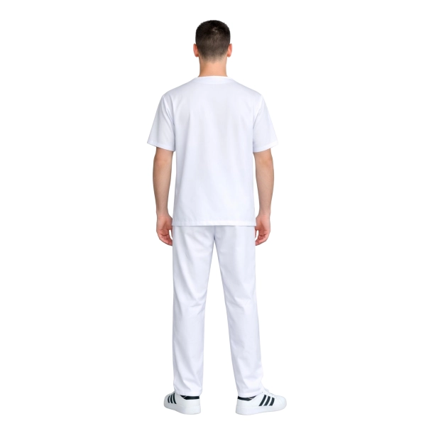 Komplet medyczny męski biały krótki rękaw roz.3XL